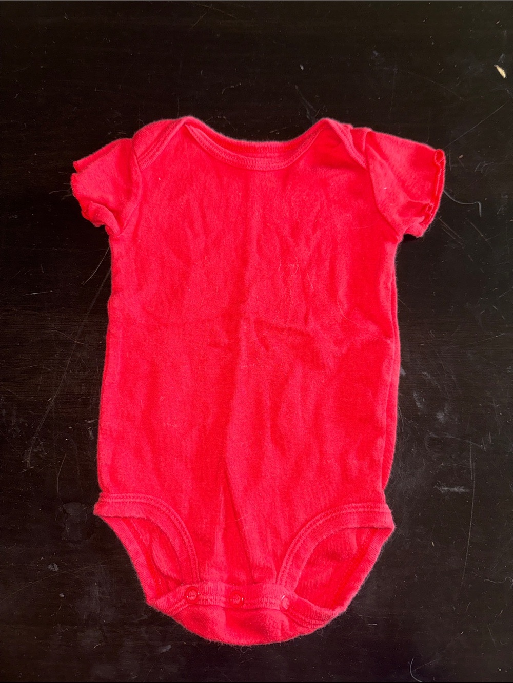 child of mine Bright Red Short-Sleeve Baby Bodysuit